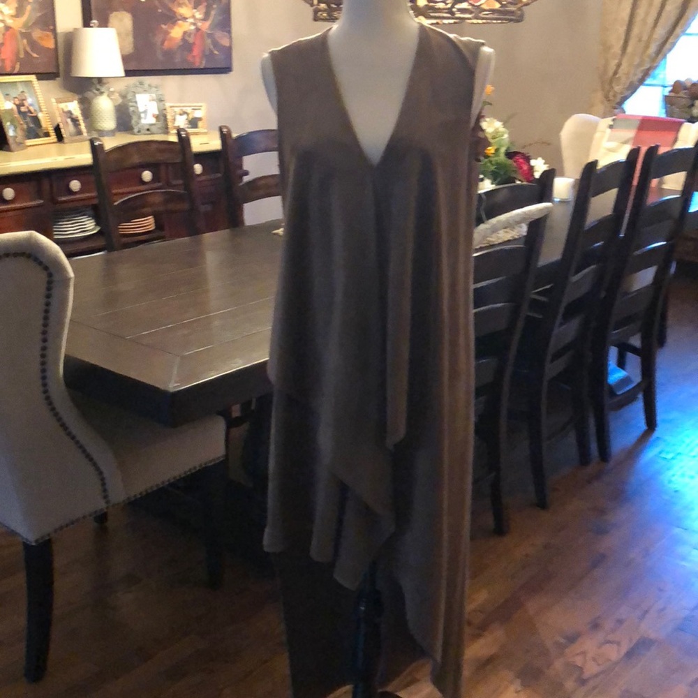 BCBG light brown suede dress